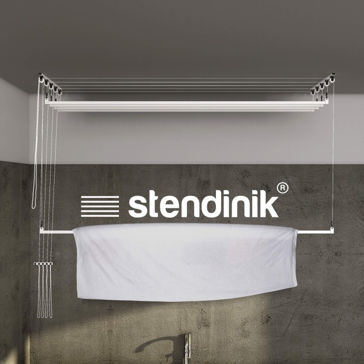 Stendibiancheria da soffitto  5 aste da 200 cm