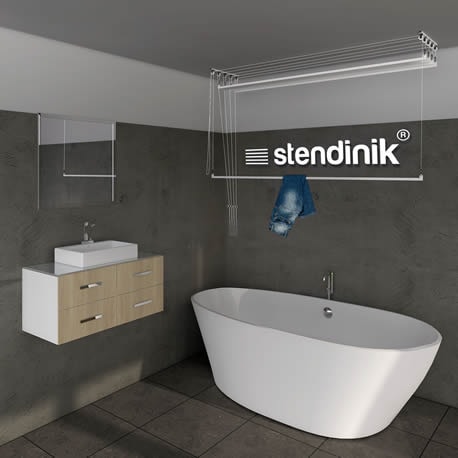 Stendibiancheria da soffitto 5 aste da 200 cm