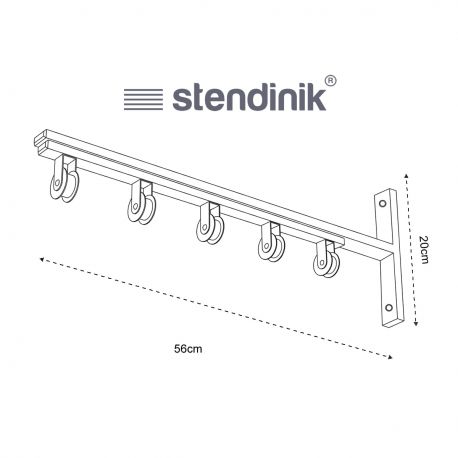 Wall fixing brackets for Stendinik clothesline