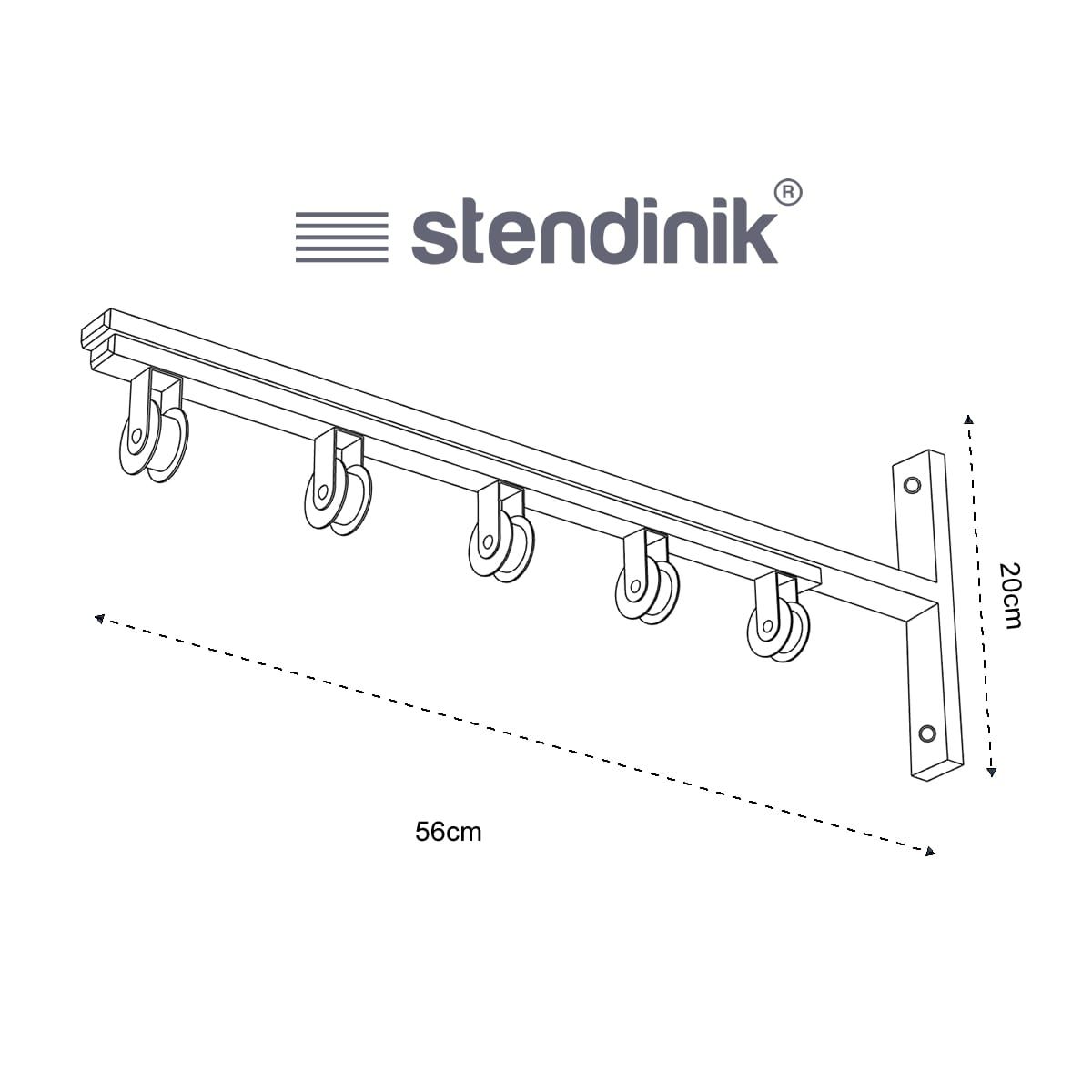 Stendibiancheria Stendilenzuola DA PARETE con 5 aste da 200 cm - Stendinik